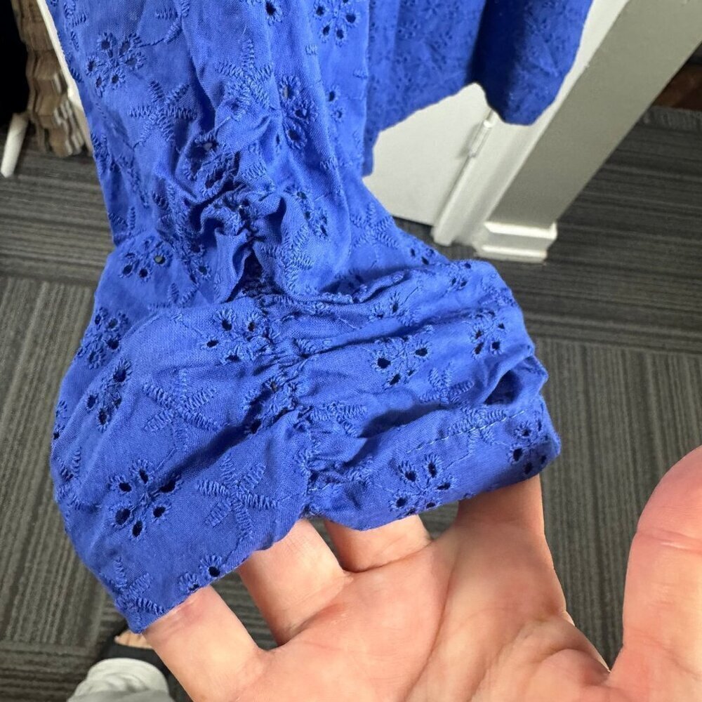 Culture Code Double Breasted Eyelet Jacket With P… - image 7